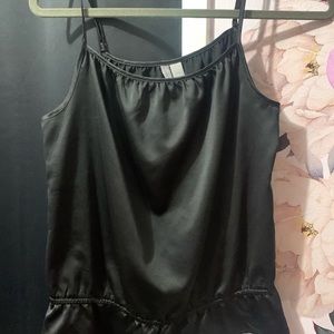 Black Satin Blouse